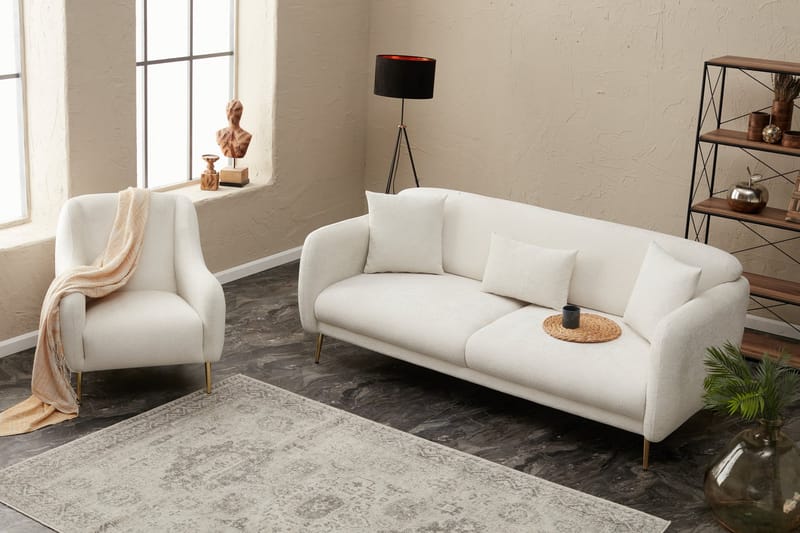 Devika Sovesofa 3-personers - Lysebeige - Møbler - Sofaer - Sovesofaer