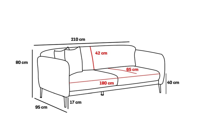 Devika Sovesofa 3-personers - Lysebeige - Møbler - Sofaer - Sovesofaer