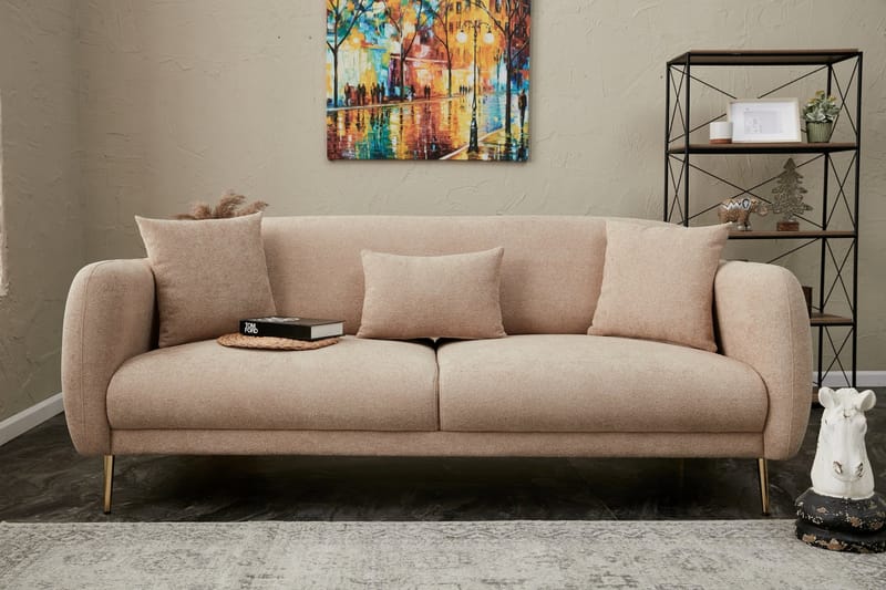 Devika Sovesofa 3-personers - Beige - Møbler - Sofaer - Sovesofaer