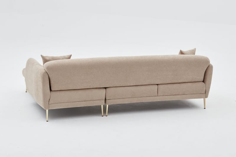 Devika Sovesofa med Chaiselong 4-personers - Beige - Møbler - Sofaer - Sovesofaer