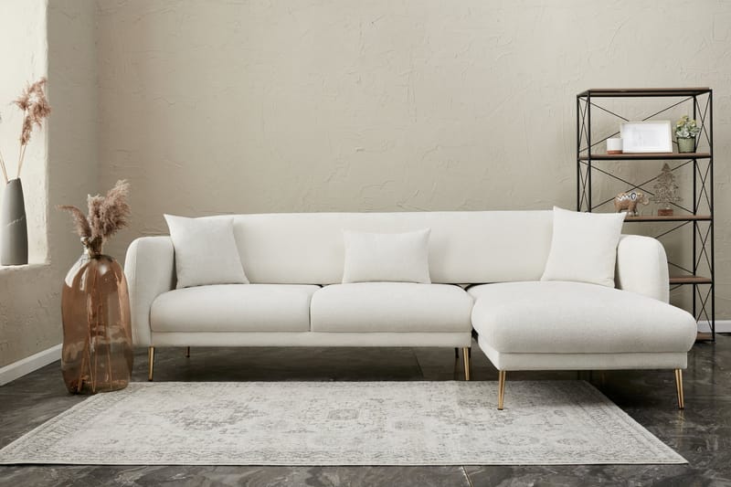 Devika Sovesofa med Chaiselong 4-personers - Lysebeige - Møbler - Sofaer - Sovesofaer