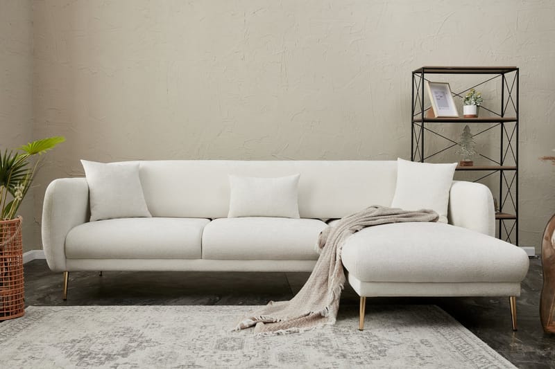 Devika Sovesofa med Chaiselong 4-personers - Lysebeige - Møbler - Sofaer - Sovesofaer