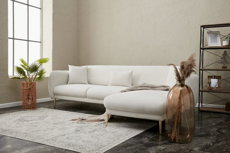 Devika Sovesofa med Chaiselong 4-personers - Lysebeige - Møbler - Sofaer - Sovesofaer