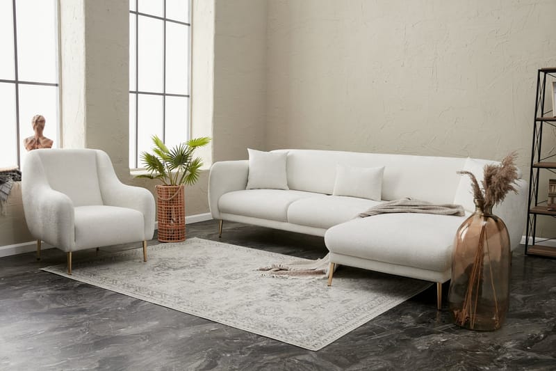 Devika Sovesofa med Chaiselong 4-personers - Lysebeige - Møbler - Sofaer - Sovesofaer