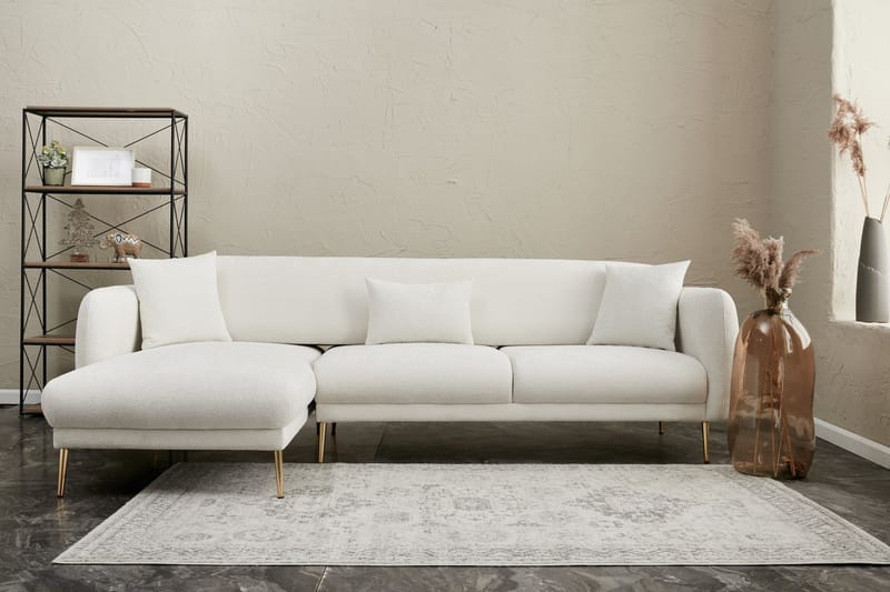 Devika Sovesofa med Chaiselong 4-personers - Lysebeige - Møbler - Sofaer - Sovesofaer