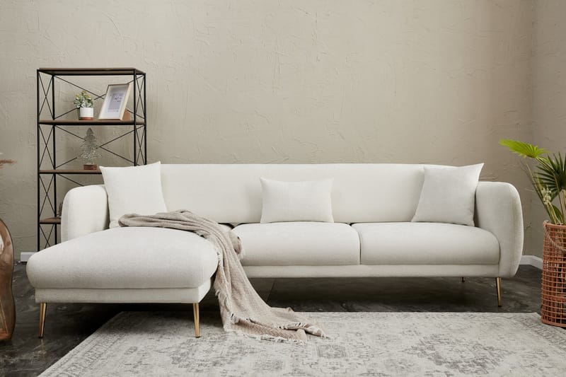 Devika Sovesofa med Chaiselong 4-personers - Lysebeige - Møbler - Sofaer - Sovesofaer