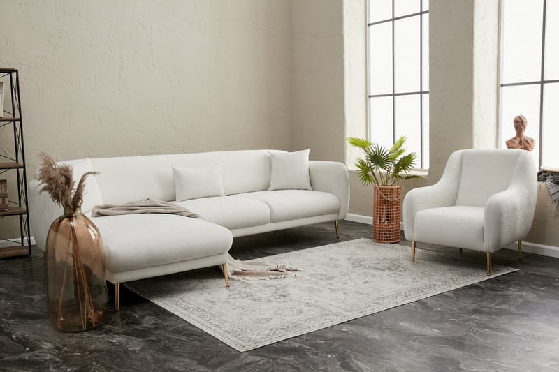 Devika Sovesofa med Chaiselong 4-personers - Lysebeige - Møbler - Sofaer - Sovesofaer