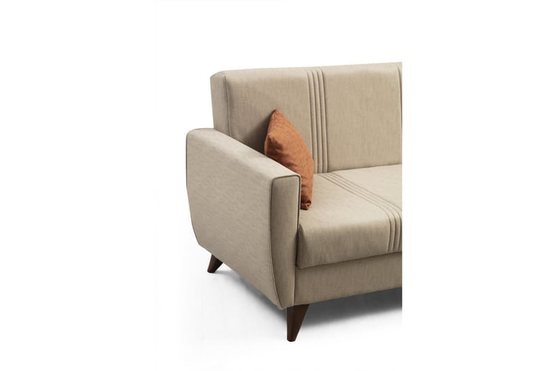 Dewan Sovesofa med Chaiselong 3-personers - Beige - Møbler - Sofaer - Sovesofaer