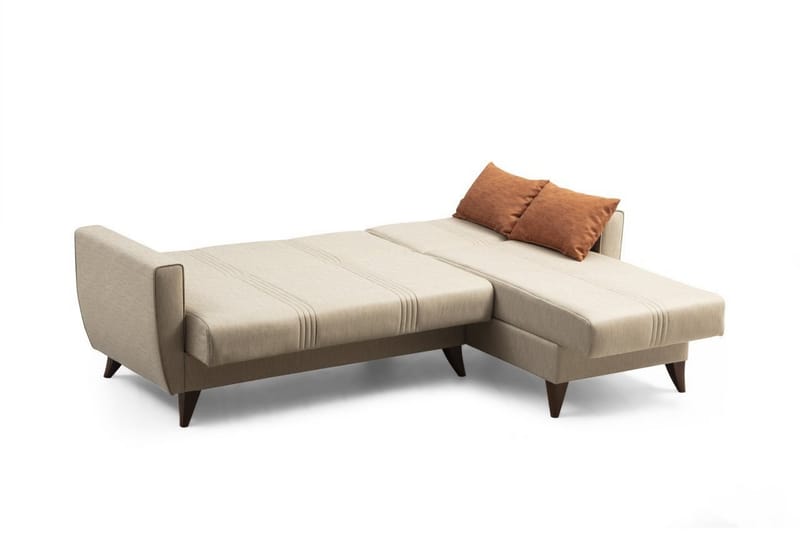 Dewan Sovesofa med Chaiselong 3-personers - Beige - Møbler - Sofaer - Sovesofaer