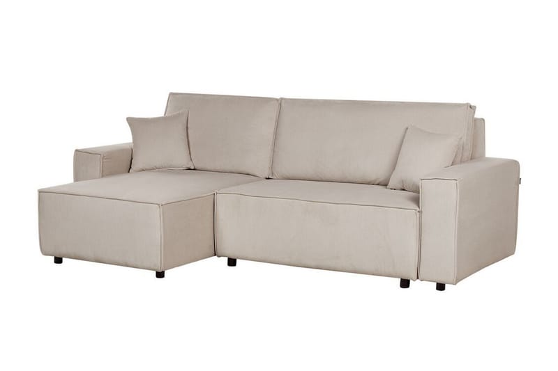 Dyshawn Hjørnesovesofa 2-personers - Beige/Sort - Møbler - Sofaer - Sovesofaer