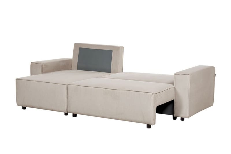 Dyshawn Hjørnesovesofa 2-personers - Beige/Sort - Møbler - Sofaer - Sovesofaer