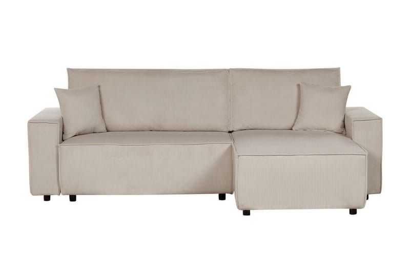 Dyshawn Hjørnesovesofa 2-personers - Beige/Sort - Møbler - Sofaer - Sovesofaer