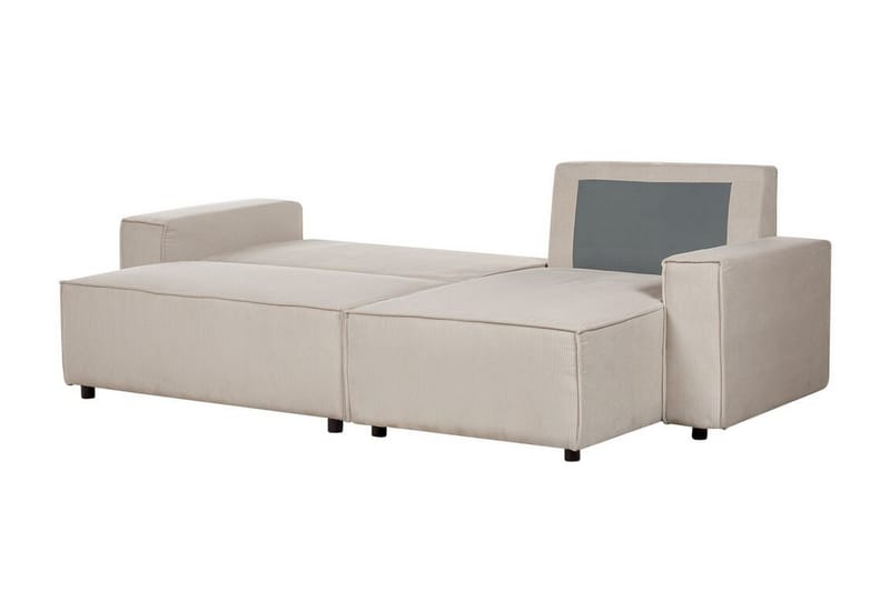 Dyshawn Hjørnesovesofa 2-personers - Beige/Sort - Møbler - Sofaer - Sovesofaer