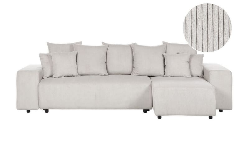 Dysis Hjørnesovesofa 3-personers - Beige/Sort - Møbler - Sofaer - Sovesofaer