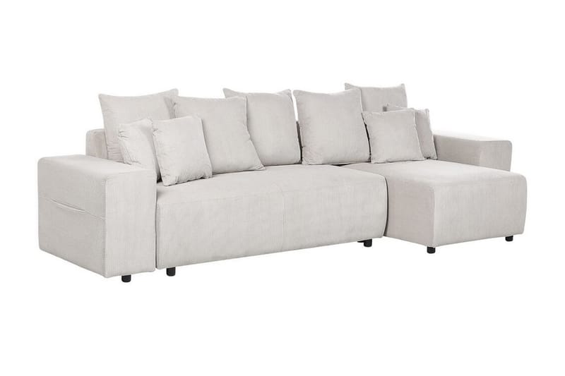 Dysis Hjørnesovesofa 3-personers - Beige/Sort - Møbler - Sofaer - Sovesofaer