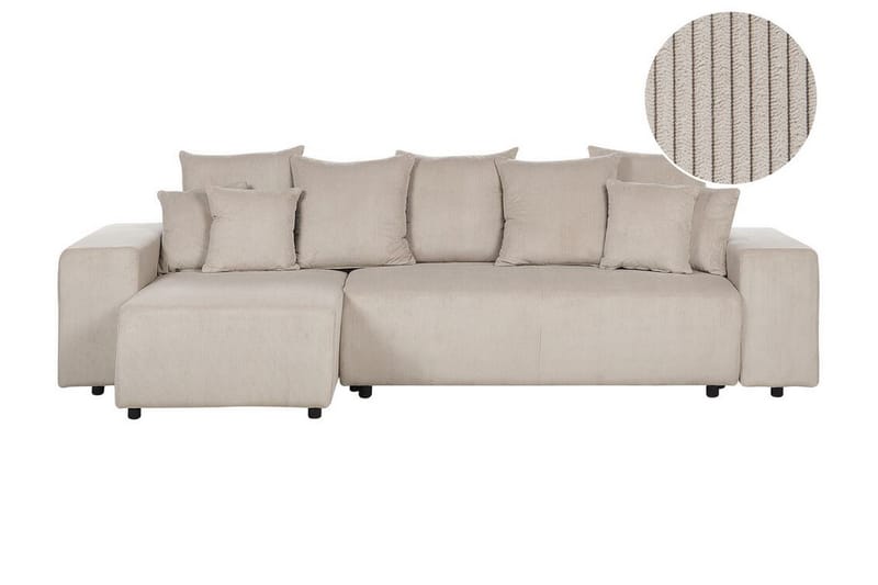 Dysis Hjørnesovesofa 3-personers - Taupe/Sort - Møbler - Sofaer - Sovesofaer