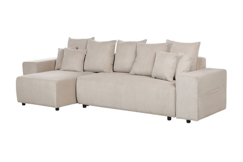 Dysis Hjørnesovesofa 3-personers - Taupe/Sort - Møbler - Sofaer - Sovesofaer