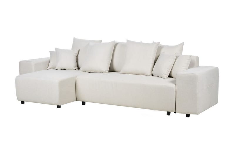 Dysis Hjørnesovesofa 3-personers - Beige/Sort - Møbler - Sofaer - Sovesofaer