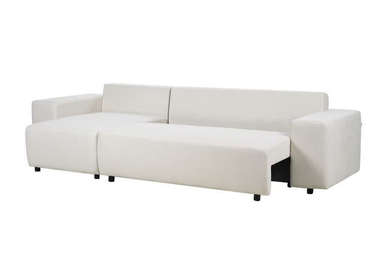 Dysis Hjørnesovesofa 3-personers - Beige/Sort - Møbler - Sofaer - Sovesofaer