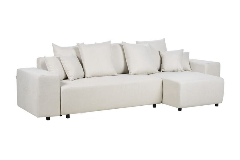 Dysis Hjørnesovesofa 3-personers - Beige/Sort - Møbler - Sofaer - Sovesofaer