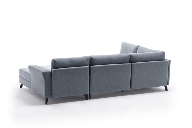 Eriska U-sovesofa - Blå/Sort - Møbler - Sofaer - Sovesofaer