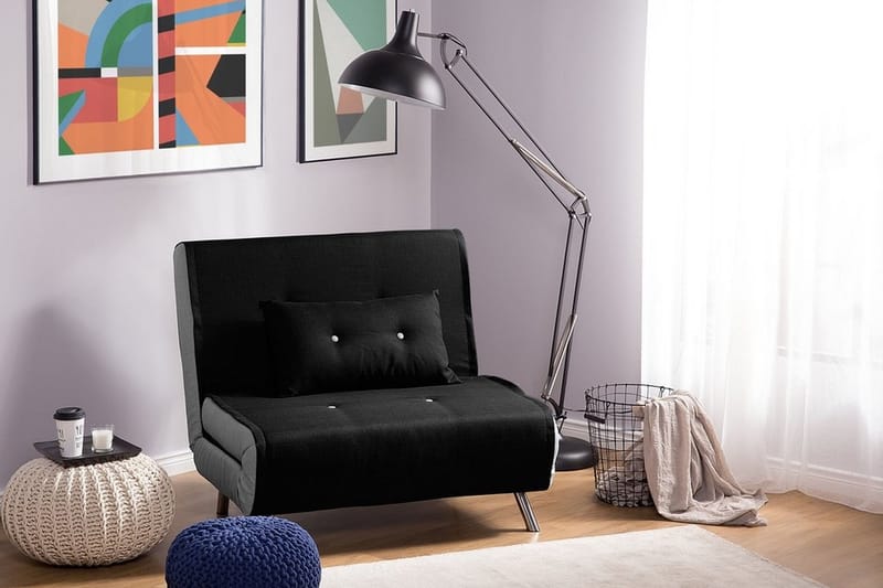 Farris sovesofa 100 cm - Sort - Møbler - Sofaer - Sovesofaer