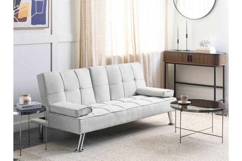 Ferne Sovesofa 3-personers - Beige/Sølv - Møbler - Sofaer - Sovesofaer