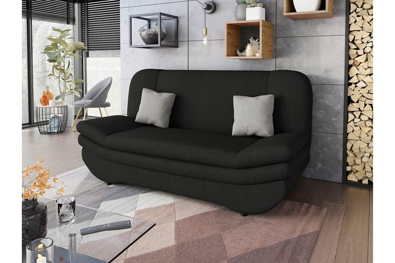 Figurelle Sovesofa 2-personers - Sort/Grå - Møbler - Sofaer - Sovesofaer