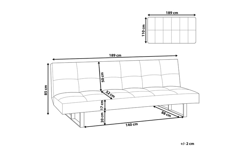 Filipov Sovesofa 3-personers - Beige - Møbler - Sofaer - Sovesofaer