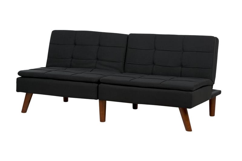 Finan Sovesofa 3-personers - Sort/Mørkt træ - Møbler - Sofaer - Sovesofaer