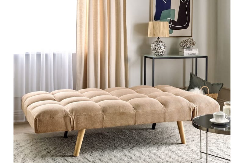 Fiora Sovesofa 3-personers - Brun/Lyst træ - Møbler - Sofaer - Sovesofaer