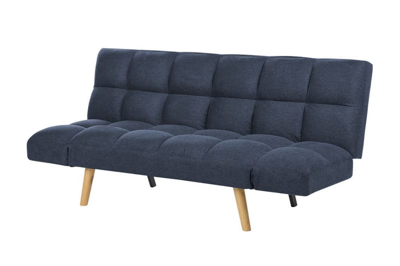 Fiora Sovesofa 3-personers - Blå/Lyst træ - Møbler - Sofaer - Sovesofaer