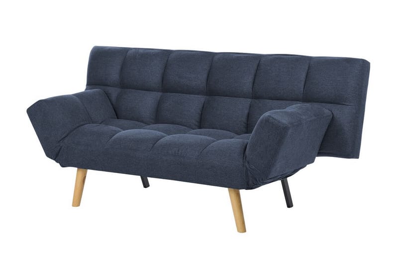 Fiora Sovesofa 3-personers - Blå/Lyst træ - Møbler - Sofaer - Sovesofaer