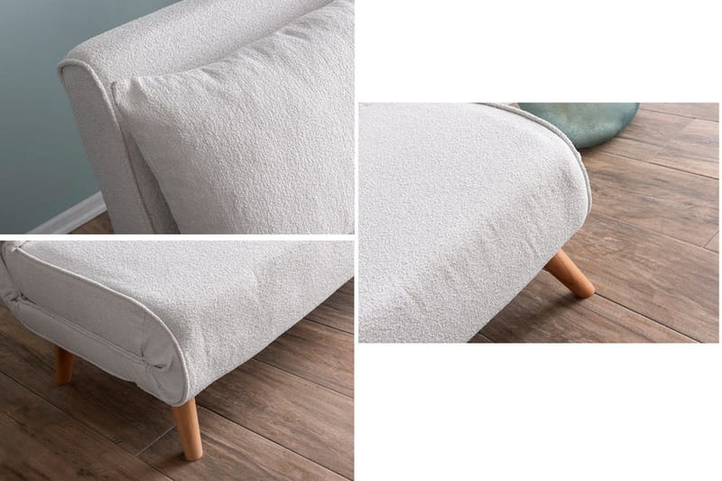 Folde Teddy Sovesofa 2-sæder Cream - Cream - Møbler - Sofaer - Sovesofaer