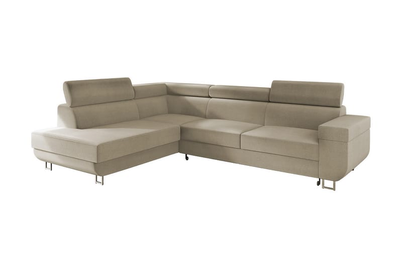 Fonti 3-personers Hjørnesovesofa - Beige - Møbler - Sofaer - Sovesofaer