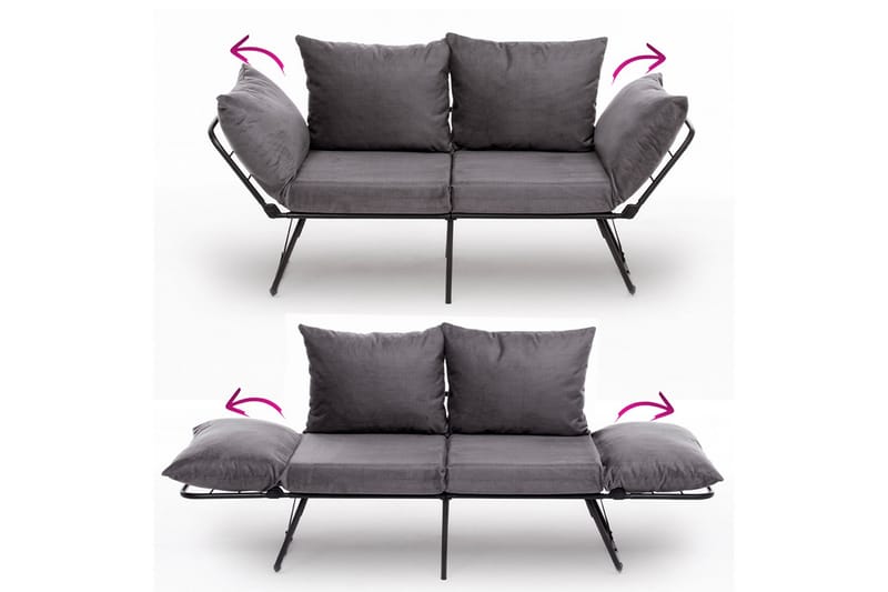 Giancarlo Sovesofa 2-personers - Grå - Møbler - Sofaer - Sovesofaer