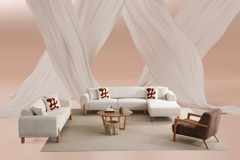 Godiva Sovesofa 3-personers - Creme - Møbler - Sofaer - Sovesofaer