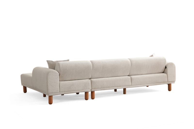 Godiva Sovesofa med Chaiselong 3-personers - Creme - Møbler - Sofaer - Sovesofaer