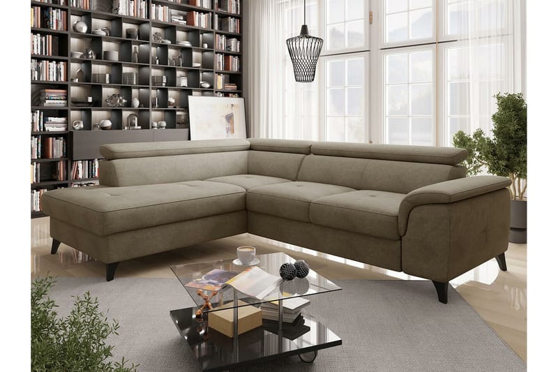 Graystone 4-pers. Hjørnesovesofa - Brun - Møbler - Sofaer - Sovesofaer