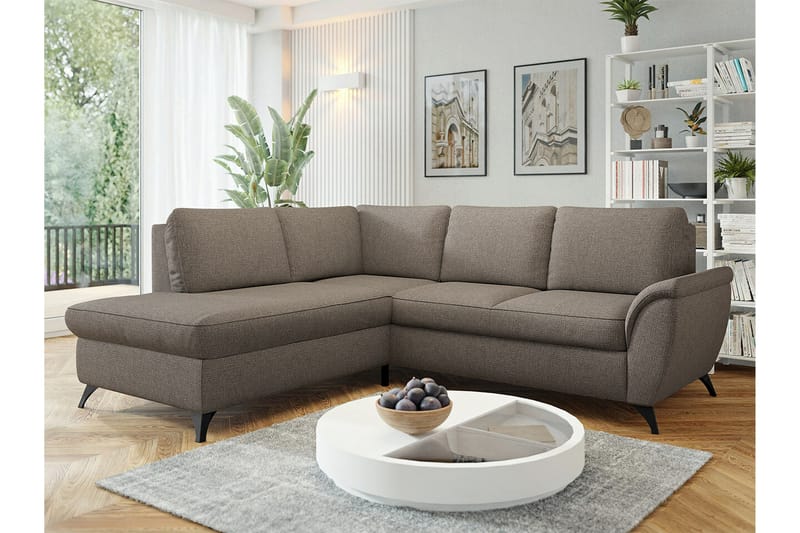 Hereford 3-pers. Hjørnesovesofa - Brun - Møbler - Sofaer - Sovesofaer