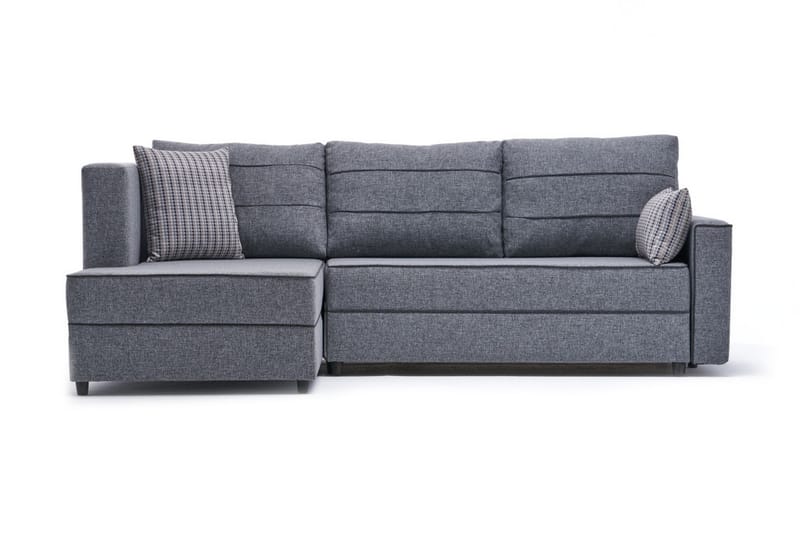 Highbank Sovesofa m. Chaiselong 4-Pers. 200x150 - Grå - Møbler - Sofaer - Sovesofaer