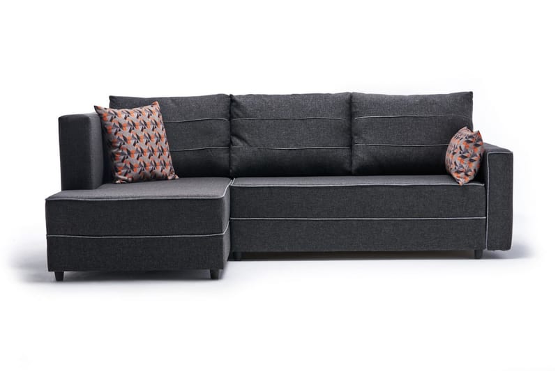 Highbank Sovesofa m. Chaiselong 4-Pers. 200x150 - Antracit - Møbler - Sofaer - Sovesofaer