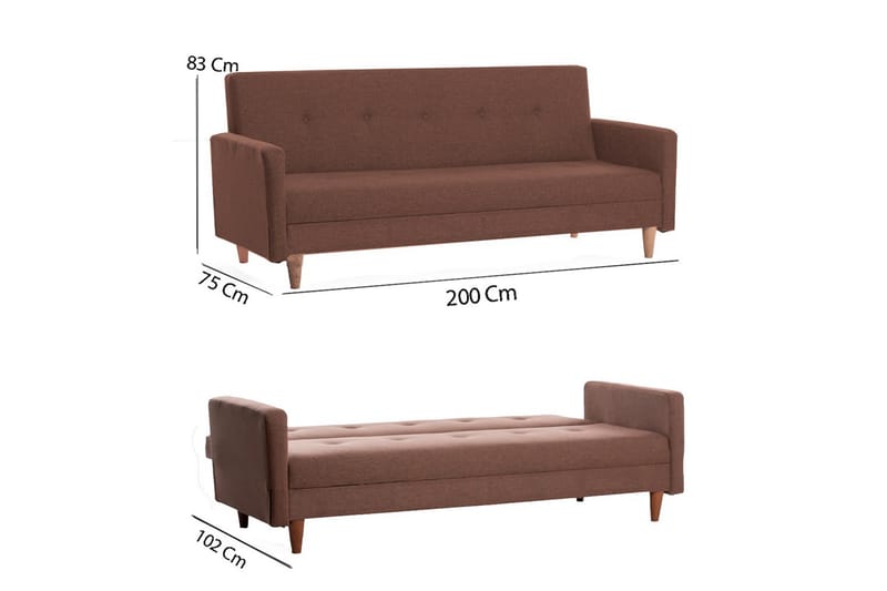 Hiko Sovesofa - Brun - Møbler - Sofaer - Sovesofaer