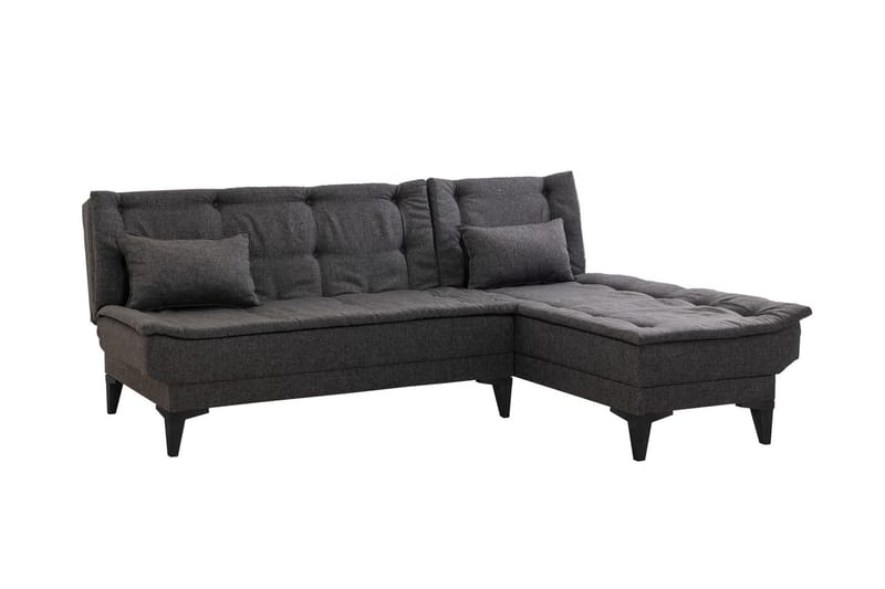 Hunterville Sovesofa med Chaiselong 4-personers - Antracit - Møbler - Sofaer - Sovesofaer