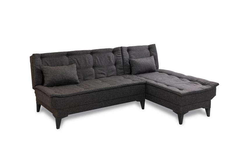 Hunterville Sovesofa med Chaiselong 4-personers - Antracit - Møbler - Sofaer - Sovesofaer