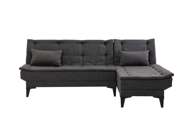 Hunterville Sovesofa med Chaiselong 4-personers - Antracit - Møbler - Sofaer - Sovesofaer