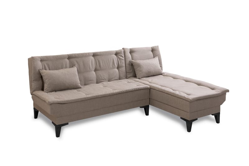 Hunterville Sovesofa med Chaiselong 4-personers - Beige - Møbler - Sofaer - Sovesofaer