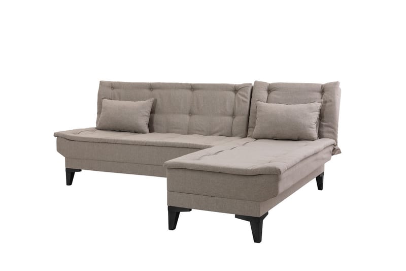 Hunterville Sovesofa med Chaiselong 4-personers - Beige - Møbler - Sofaer - Sovesofaer