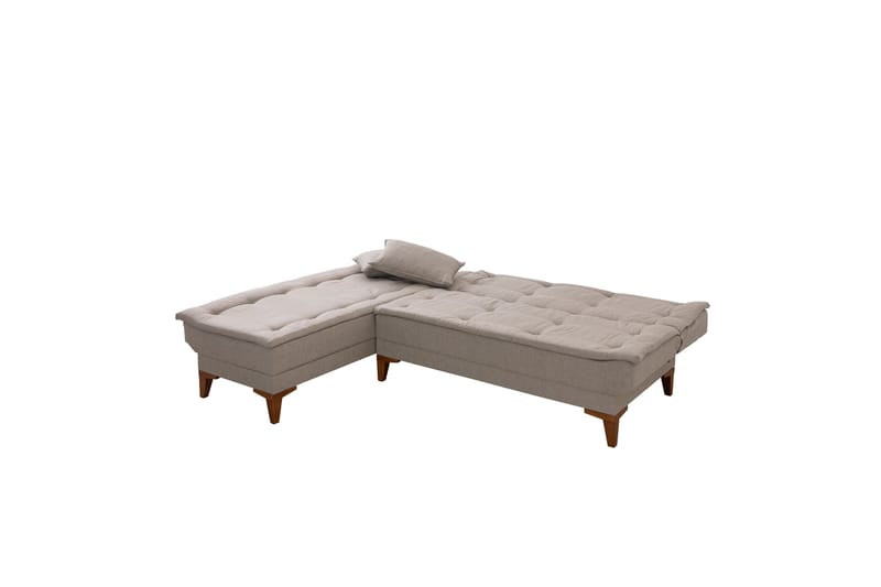 Hunterville Sovesofa med Chaiselong 4-personers - Beige - Møbler - Sofaer - Sovesofaer