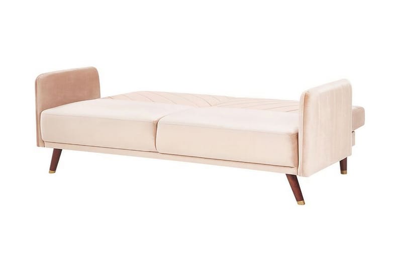 Induja 3-Pers. Sovesofa - Velour/Beige - Møbler - Sofaer - Sovesofaer